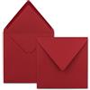 FarbenFroh by GUSTAV NEUSER 25x Buste quadrate in rosso rosato (rosso) - 15,5 x 15,5 cm - senza finestra, con colla umida - 110 g/m² - Per biglietti d'invito a matrimoni, compleanni e altro - Serie FarbenFroh