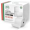 RFD 10 Rotoli Cassa 80x80 Termica Fiscale - Alta Qualità Professionali - Lunghezza 80 Metri - BPA Free - Compatibili con Registratore Telematico, Epson, Custom