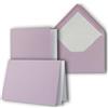 NEUSER PAPIER Set di 10 biglietti pieghevoli, formato DIN B6, 12 x 17 cm, 120 x 170 mm, con buste e fogli, struttura a coste, superficie orchidea, biglietti d'invito vintage
