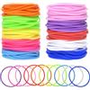 GOGO 100 pz Braccialetti in Gomma, Jelly Bracciali in Silicone 20,3 cm, Bracciali in Gelatina di silicone assortiti