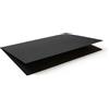 Eglooh - Gemini - Sottomano Scrivania Apribile in Cuoio Nero cm 50x35 - Sottomano Pieghevole con Struttura in Alluminio e Cuciture Blu in Contrasto - Made in Italy