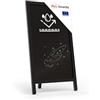 ALLboards Lavagna con cavalletto per gesso NERA monofacciale 78x44 cm, RESISTENTE ALL'ACQUA