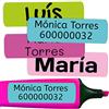 Haberdashery Online 50 Etichette Adesive Personalizate per contrassegnare libri e portapranzo. Misura 6 x 2 cm. (Colore 9)