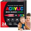 Ghjkldha Direct Liquid Soft Head Marker, Coloring Sketching Drawing Markers, Multifunctional Permanent Drawing Markers, Waterproof Fine and Brush Tip Markers for Artists, Coloring Pens for Professionals
