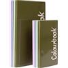 Colourbook Quaderno A5 Brossurato A Righe 1R Senza Margine Per Scuola Media Superiore E Università, Set 4 Colori Pastello, Copertina Plastificata Lucida 230g, Carta Bianca 80g, 70 Fogli 140 Pagine