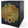 Shareprinting Set 3 raccoglitori ad anelli - MANDALA color ORO sfondo BLU (H31 cm con 2 anelli)