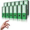 LogicaShop UBOX Raccoglitori ad Anelli A4 Grandi con Custodia, Faldoni Archivio, Classificatori Documenti Dossier Ufficio, Dox Registratore a Leva Raccoglitore (12Pz Commerciale, Verde, Dorso 8)