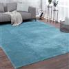 Paco Home Tappeto Salotto Pelo Corto Monocolore Design Moderno Morbido Blu Turchese, Dimensione:200x280 cm