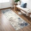 BEIMO Tappeto Salotto Pelo Corto, Moderno Tappeti Camera Da Letto, Tappeto Antiscivolo Lavabile, Tappeti Astratto per Corridoio, Soggiorno, Sala, Cameretta, Blu Inchiostro, 60x120cm