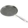 Duoruameng Padella antiaderente Crepe 28 cm, padella per pancake in acciaio inox, a induzione, pancake, struttura a nido d'ape, manico in acciaio inox, padella crespa