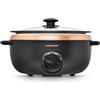 Morphy Richards 461016EE Sear & Stew Slowcooker 6,5 l, oro rosa, alluminio