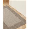Gilania Tappeto Sardo 100% Cotone 50x80 cm, Fleur Beige Sabbia, Rettangolare, Lavabile in Lavatrice, Pelo Corto, per Bagno, Camera da Letto e Soggiorno, Resistente