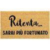 Comart - Zerbino Gag in Cocco - 40x70 cm - Tappetino Simpatico con Scritte Divertenti - per Ingresso Esterno e Interno - Fondo Antiscivolo - Pulizia Facile - Arredo e Regali Casa - Ritenta
