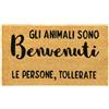 Comart - Zerbino Gag in Cocco - 40x70 cm - Tappetino Simpatico con Scritte Divertenti - per Ingresso Esterno e Interno - Fondo Antiscivolo - Pulizia Facile - Arredo e Regali Casa - Animali Benvenuti