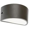 Sovil Applique mezzaluna moderna lampada da parete chiusa da esterno grigio