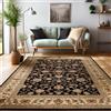 SIMPEX Tappeto Orientale 160x230 cm Nero, Motivo Classico, Facile da Pulire e Resistente, Elegante Tappeto per Sala da Pranzo o Ambienti Ampi