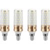 HUAMu E14 Lampadine LED a candela 9W, equivalenti a lampadine alogene da 90W, luce bianca fredda da 6500K, a risparmio energetico, no sfarfallii, non dimmerabile, 900lm, CA 175-265V, confezione da 4