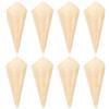 Generico 50 200 coni per fritti finger food monouso in legno di pino | VARIE MISURE | - ciotoline per aperitivo naturale - ciotole stuzzichini aperitivo O Portaconfetti (50 pezzi 19,5x8cm)