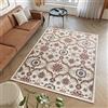 TAPISO Dubai Tappeto Tradizionale Pelo Corto Soggiorno Design Vintage Motivo Floreale Orientale Ornamenti Tonalità Bianco Rosso Salotto Sala Camera Ufficio Oeko-Tex 250 x 350 cm