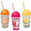 PALUPLUS 3 Bicchieri con CUPOLE di 3 Colori, Capacità 470ml, Riutilizzabili e Infrangibili, Bicchieri per Bevande Fredde e Calde, per Smoothie, Frappè, Tè, Succhi di Frutta -952