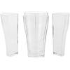WPKD BLUEIY Boccale da Birra in Vetro Trasparente 4 in 1,Boccale da Birra in Acrilico Set da 4 Pezzi,per Forniture per Feste di Club Bar Domestici(123x105x75 mm)