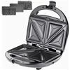 MONZANA® Griglia Tostapane 800W 3 in 1 XL Rivestimento Antiaderente Sandwich Maker Piastra Elettrica per Cialde Panini Carne