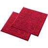 WohnDirect Set di 2 tappetini da bagno, colore rosso, 45 x 45 cm, antiscivolo e lavabile, tappetino da bagno, tappetino per WC