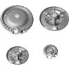 Gecasa kit bruciatori e spartifiamma 1 gigante 1 grande 1 medio 1 piccolo a 2 fori adattabile ignis whirlpool (Kit, Bruciatore)