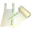 IMBALLAGI ALIMENTARI PZ 200 BUSTA CON MANICO CM 22 X 48 BIODEGRADABILE COMPOSTABILE SACCHETTO SHOPPER A ROTOLO BORSA