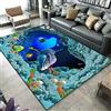 Sticker Superb. Underwater World 3D Ocean Tappeto Pesce Coral Dolphin Pattern Soggiorno Camera da Letto Bagno Carpet Antiscivolo in Flanella Rug D'ingresso Ocean World Tappeto Per Bambini (120x180 cm, Modello 2)