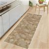 Masters House Biancheria per la Casa Tappeto Passatoia Cucina Larghezza 52cm Lunghezza Varie Antimacchia Antiscivolo - Stampa Digitale HD Effetto Marmo Dorato Biege - 100% Microfibra - Lavabile - Made in Italy (52x180)
