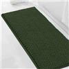 LINGKY Tappeto Bagno Ciniglia Tappetino da Bagno Alta densità e Assorbente In Microfibra Shaggy Tappeto da Bagno Antiscivolo ad Asciugatura Rapida Lavabile (Verde Oliva,120 x 50 cm)