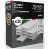 Eurocali Copertura Profilo alluminio per Strisce LED MEDUSAFLEX mod. Andromeda 2 Metri - Milky - Made in Italy in Policarbonato stabilizzato UV certificata UL94HB - Pacco da 10 (20m)