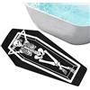Generic Tappetino da bagno con motivo bara, gotico, scheletro, antiscivolo, tappetino per Halloween, tappetino da bagno, spaventoso, per porta di casa, decorazione spaventosa, camera da letto, teschio