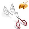 Agatige Taco Shell Tong, con Manico Lungo in Acciaio Inox Taco Fryer Mold Taco Shaper Per Tostapane, Cottura al Forno