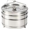 Purokise Stackable Stainless Steel Insert Pans, 6Qt Instant Pots Accessories 3 Tier Steamer Cooker Pot Set Cook Food Pressure Pot Accessories