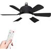Generic Ventilatore da soffitto LED E27 3 velocità, 3 modalità di colore, timer, motore silenzioso brushless