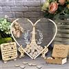 MYZQIFF Lettera personalizzata di testo personalizzato Wedding Guest Book con 30-100pcs Cuori di Legno, Legno Wedding Guestbook Segno, Anniversario Wedding segno nel libro per Cerimonia (style 5)