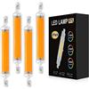 COITROZR 10W R7S 118mm LED Lampadina Warm White 2700K-3000K 110V / 230V Super Bright Cob Light NO Flicker equivalente R7S J118 Lampada alogena, per lampada da parete Lampada da terra,4pcs