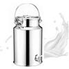 aliooila 201 Bidone Acciaio Inox Litri Per Olio Con Rubinetto,lattina in Acciaio Inossidabile Contenitori Acciaio Inox Per Olio Di Oliva Recipiente Caraffa Per Il Trasporto Di Latte,capacity2-3L