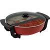 ATIVLB Pentola elettrica 1360 W 220 V Hotpot pentola con divisore e coperchio in vetro, 6 l Hot Pot fonduta cinese con 5 livelli di temperatura regolabile, per feste di famiglia, ristoranti