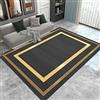 Tzvpsu Tappeto tappeti moderni tappeto da salotto con motivo geometrico rettangolare semplice oro nero antiscivolo tappeto bambini tappeto per salotto moderno 200x300cm