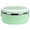 yaogohua Lunch Box Termico per Adulti, Porta Pranzolunch box per Alimenti Caldi Impilabili, Contenitori per Alimenti Sigillati Schiscetta Contenitore Pranzo per Microonde Lavoro Picnic Ufficio (Verde)