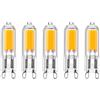 Aiwerttes 5 lampadine a LED G9, 200 lm, in vetro trasparente, 2W=25W, equivalente alogeno, angolo di diffusione di 360°, 2700K, luce bianca calda, AC220-240V, per lampadari e illuminazione domestica
