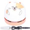 Gsycle Spazzabriciole, aspirapolvere da tavolo dal design simpatico animaletto, mini raccoglipolvere per bambini, ricarica USB da tavolo (Hamster)