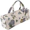 ZenithAur Borsa porta ferri da maglia, grande organizer porta filati di cotone con scomparto con cerniera per strumenti e accessori per lavorare a maglia (Fiore viola)