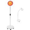 Pinuox Lampada a infrarossi da 275 W, per terapia, lampada a infrarossi, supporto regolabile a 360°, con ruote per massaggio da salone