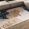 Wewoo Home Tappeti in oro rosa, tappeto interno moderno astratto di lusso stampato, tappeto decorativo antiscivolo di grandi dimensioni per camera dei bambini 140x200cm
