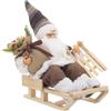 Bizzotto Babbo Natale Highlander Seduto con Slitta Marrone