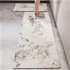 DOTBUY-SHOP Tappeto Cucina in Diatomite, 3D Stampa su Marmo Passatoia Cucina Antiscivolo, Tappeti Runner Lavabile Assorbimento, Tappetino per Ingresso Bagno Camera da Letto (Bianco 1,40x120cm)
